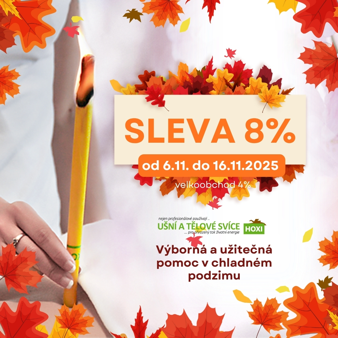 Podzimní sleva na ušní a tělové svíce HOXI - 6.11. - 16.11.2025